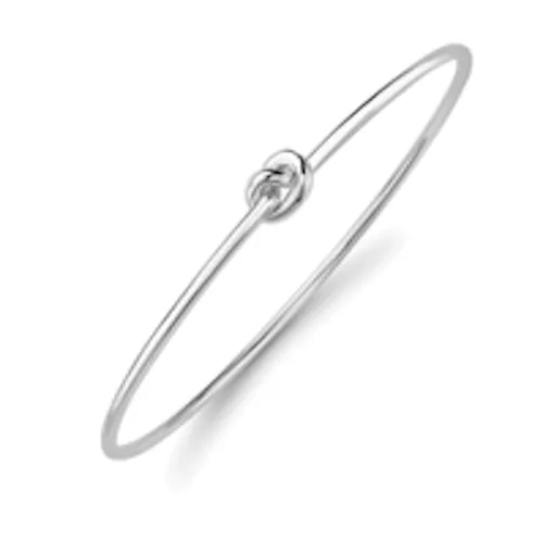 18ct White Gold Knot Bangle