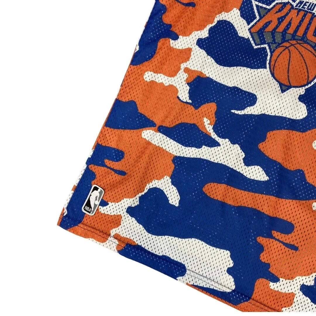 2014 Orange, White & Blue Camo Adidas New York Knicks Lined Mesh Vest Medium