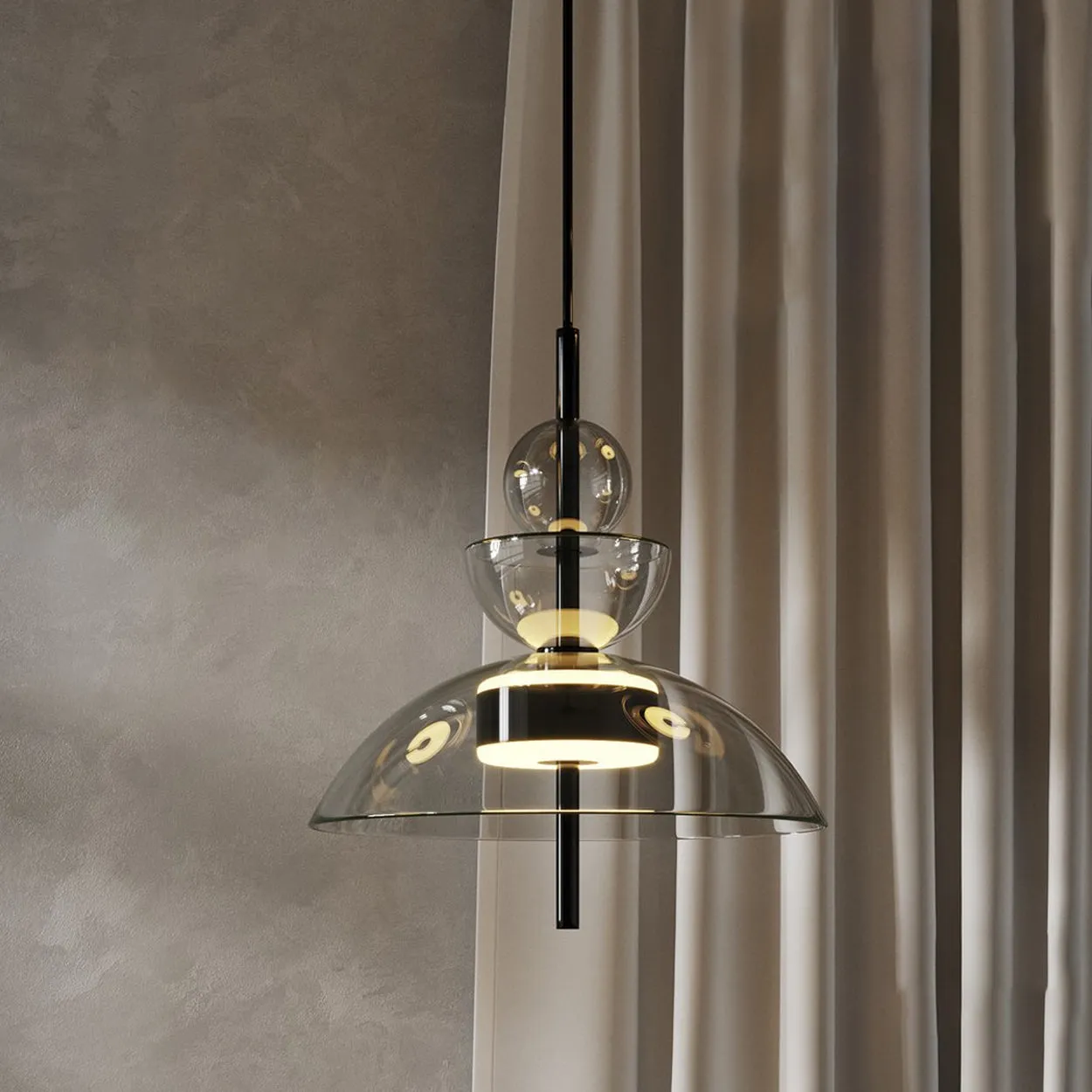 ANKUR MAYTONI BK1 CONTEMPORY MODERN GLASS LED PENDANT LIGHT