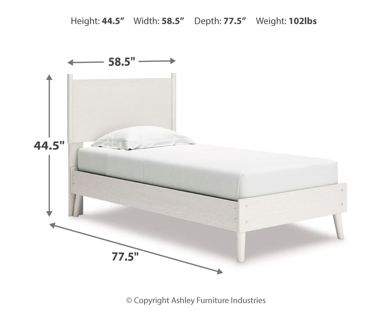 Aprilyn Twin Panel Bed with Dresser, Chest and Nightstand