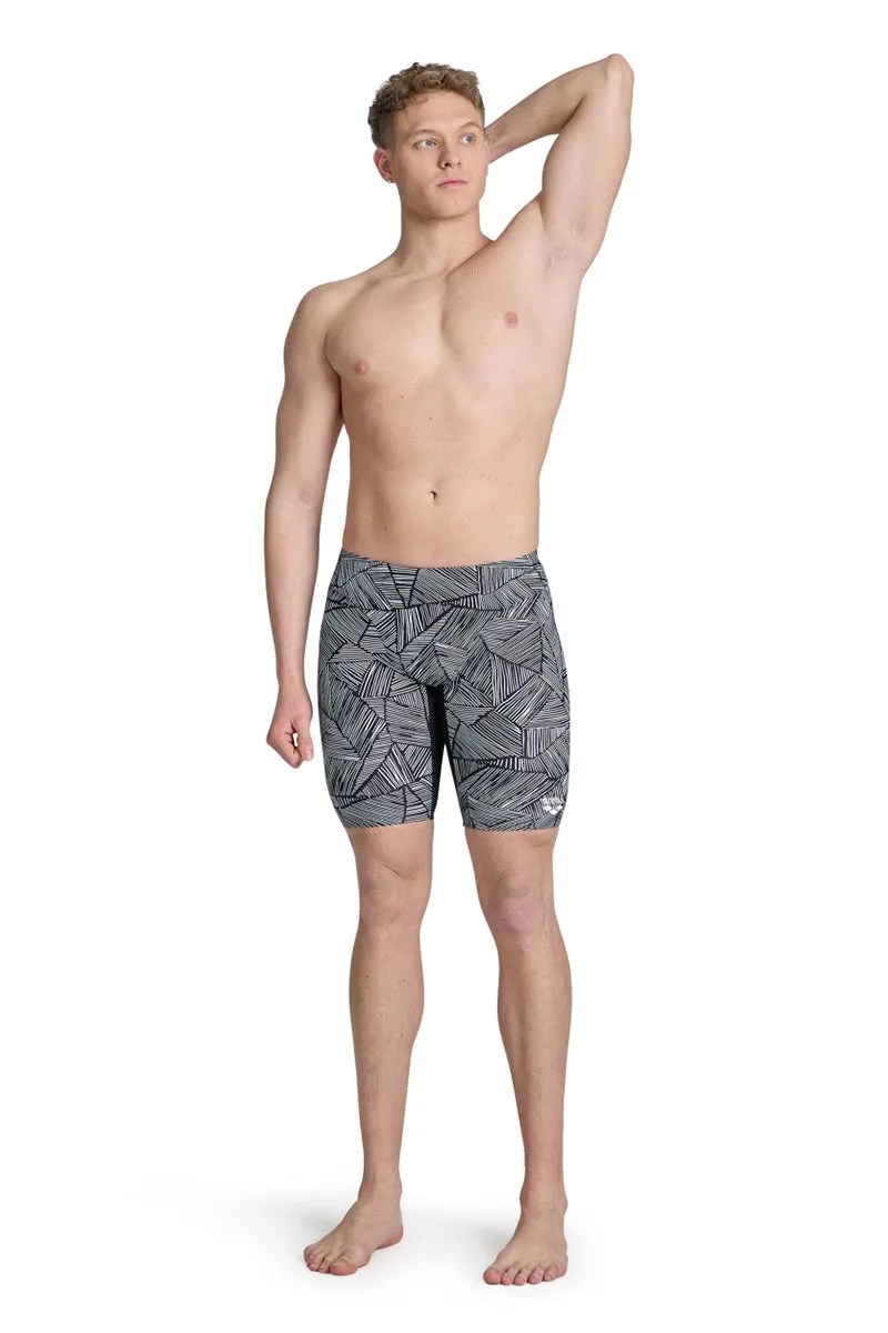 Arena - Overview Men’s Swim Jammer - Black-White/Multi