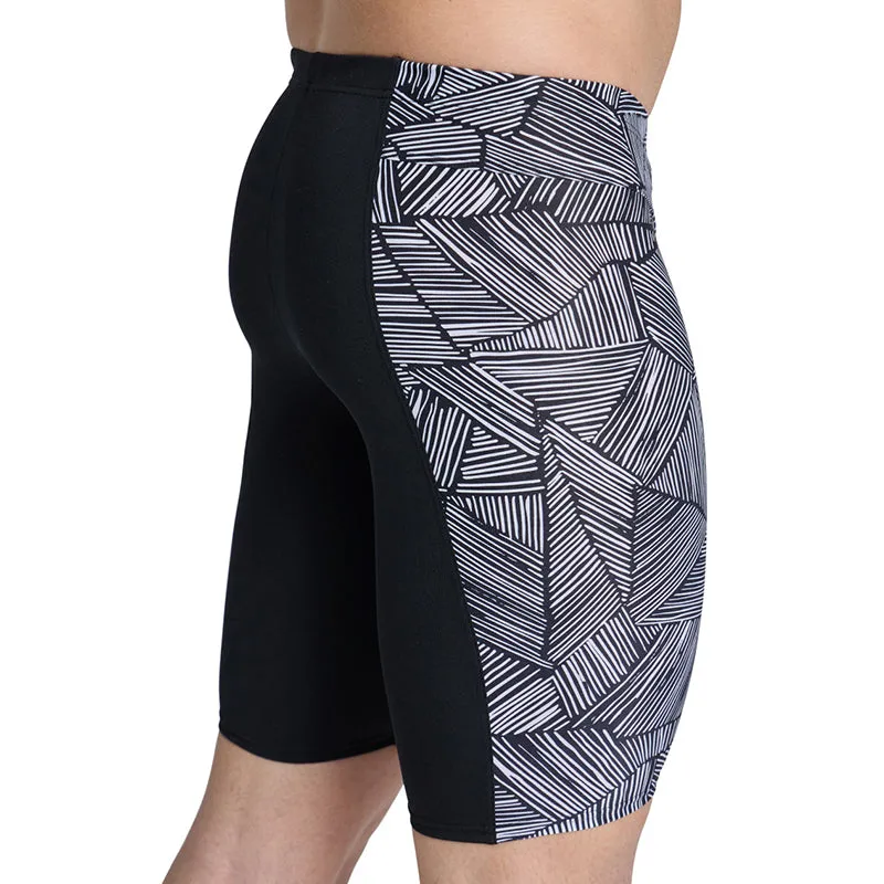 Arena - Overview Men’s Swim Jammer - Black-White/Multi