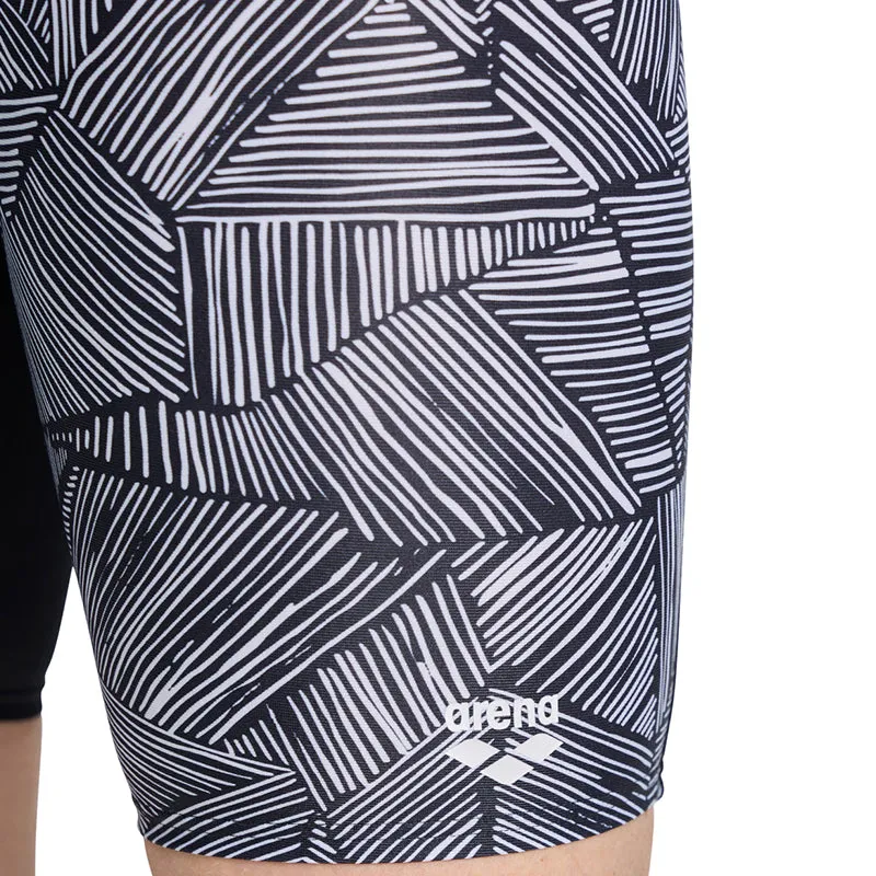 Arena - Overview Men’s Swim Jammer - Black-White/Multi