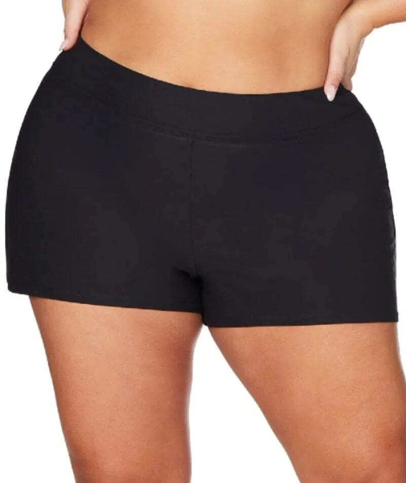 Artesands Recycled Hues Delacroix High Waist Swim Short - Black