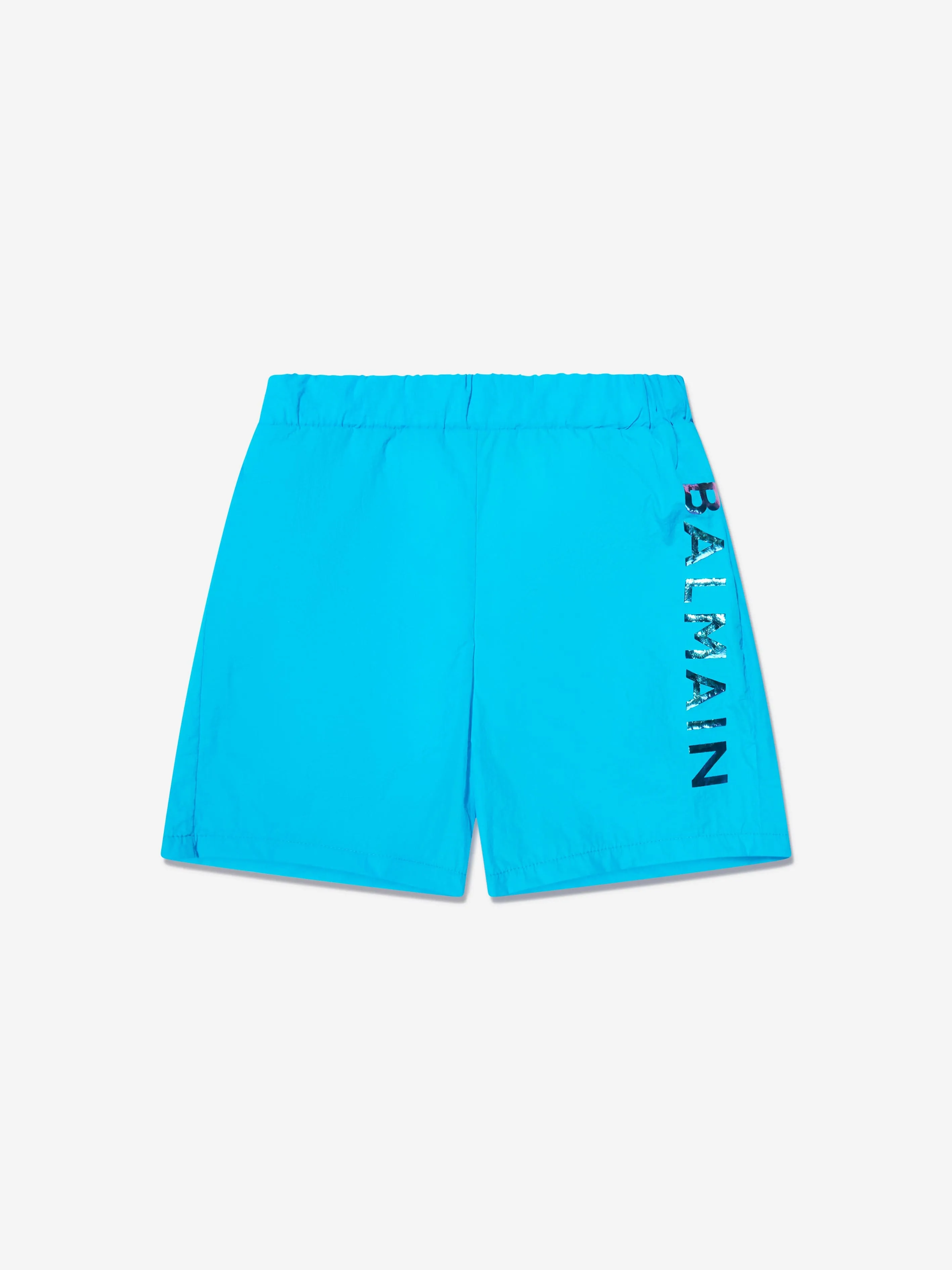 Balmain Boys Logo Swim Shorts in Blue