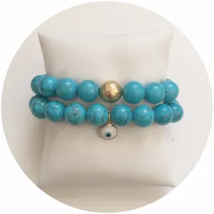 Blue Howlite Color Stax