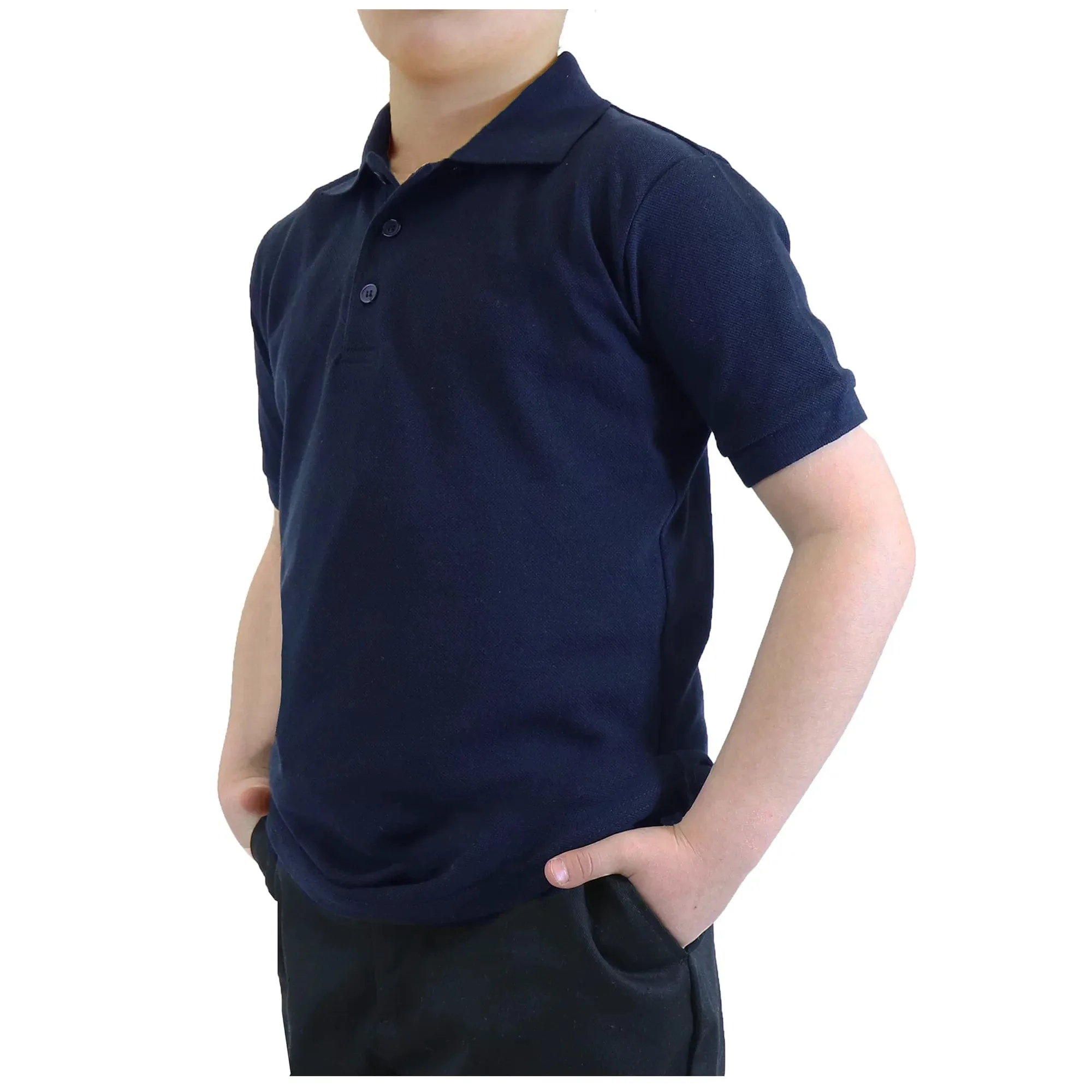 Boy's Short Sleeve School Uniform Pique Polo Shirts (Big Boys)