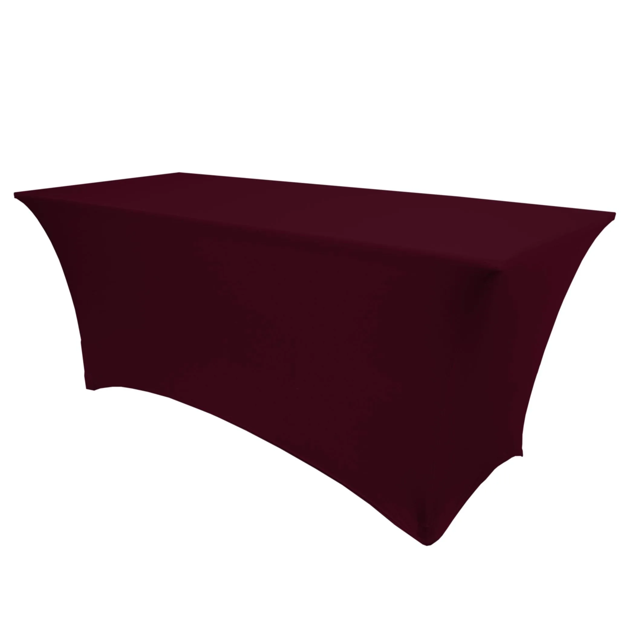 Burgundy 8' Rectangular Spandex Table Cover