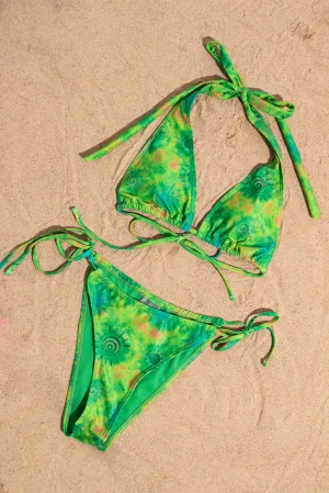 Daisy Street Batik Tie Dye Tie Side Bikini Bottoms