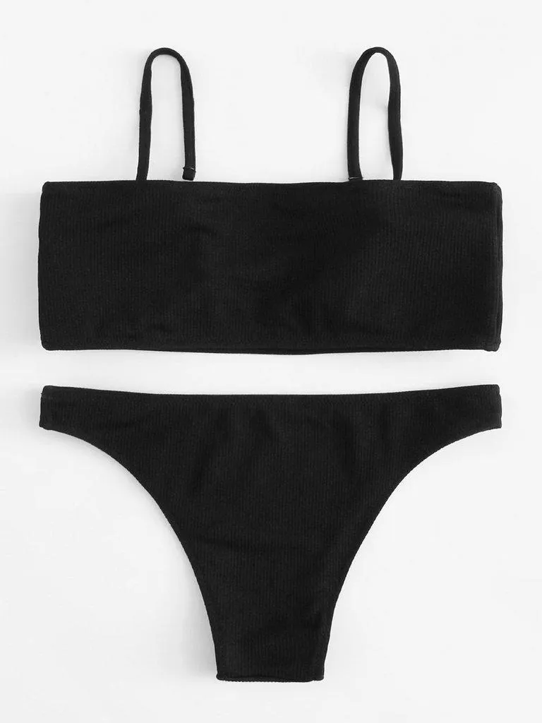 Detachable Straps Bikini Set