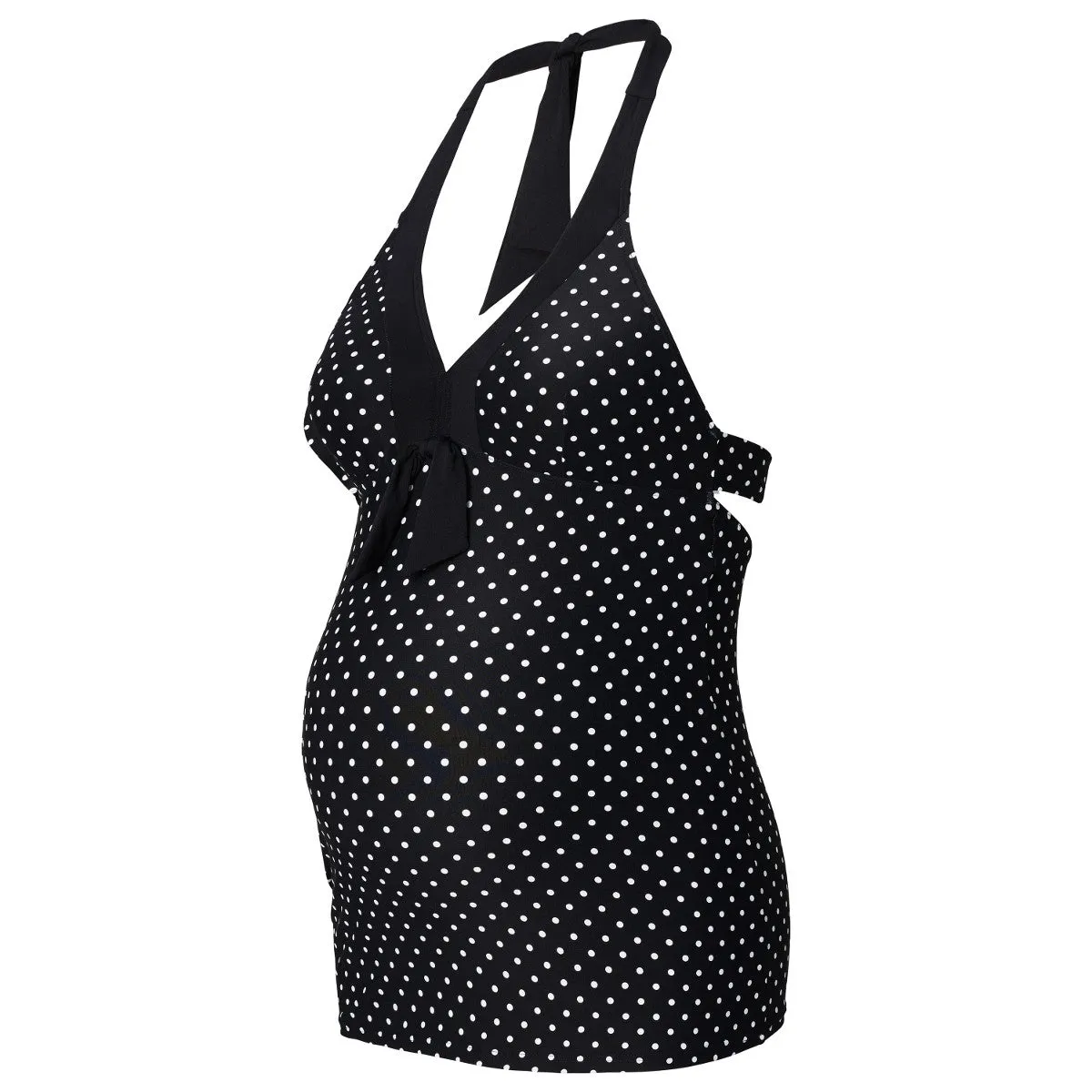 Dot White Black Tankini Maternity Swimsuit - Noppies