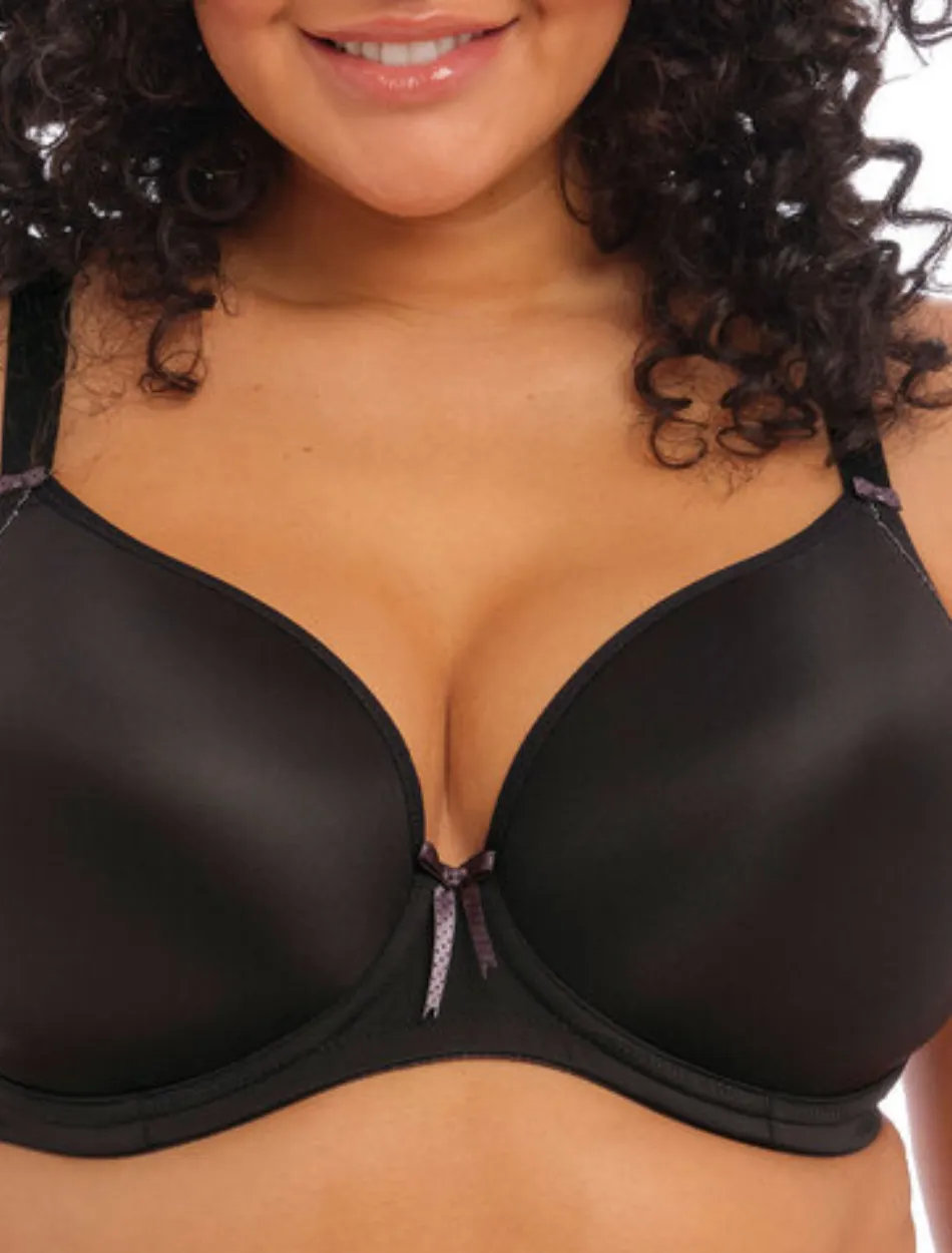 Elomi Bijou Underwire Banded Molded Bra, Black | Black Elomi Bijou Bra | Elomi T-Shirt Bras