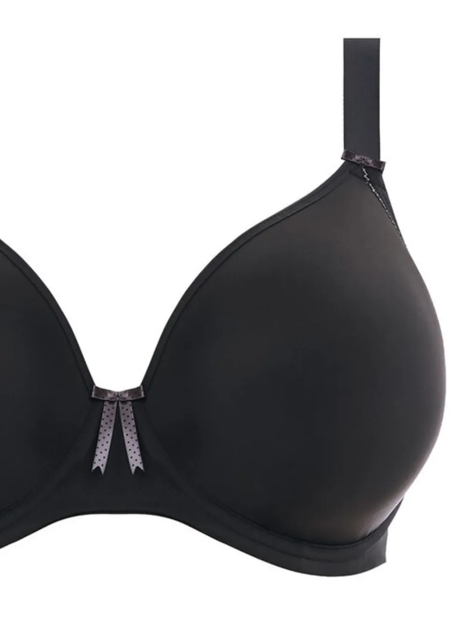 Elomi Bijou Underwire Banded Molded Bra, Black | Black Elomi Bijou Bra | Elomi T-Shirt Bras