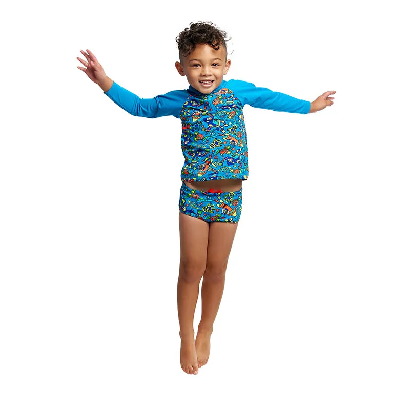 Funky Trunks - Beep Beep - Toddler Boys Zippy Rash Vest