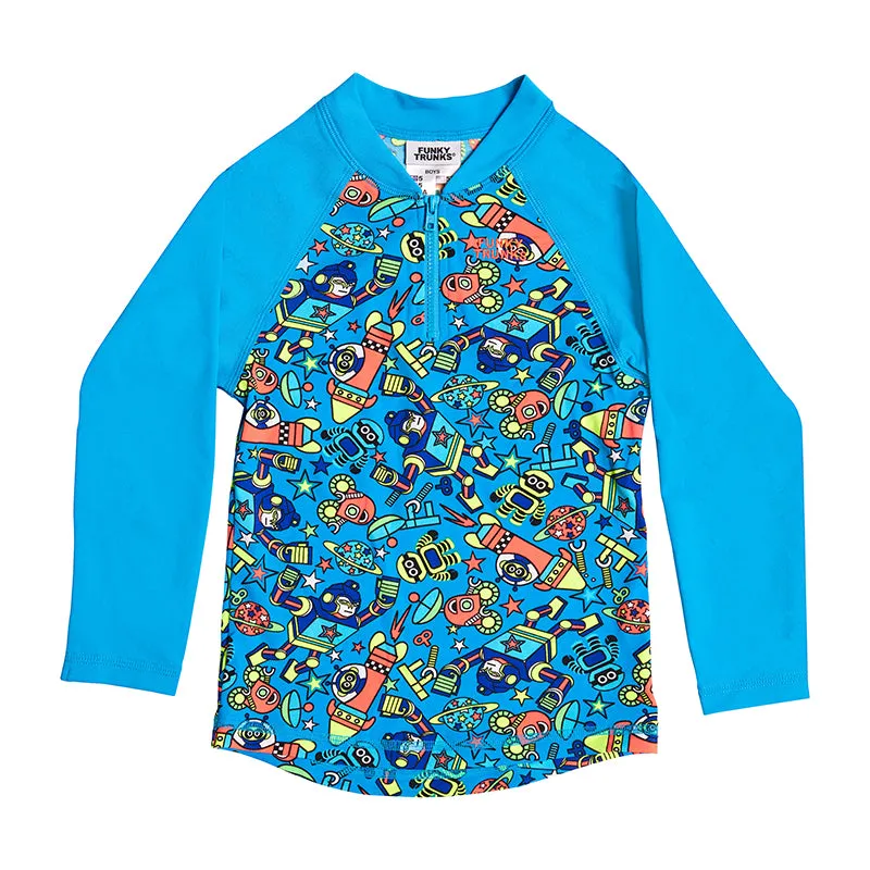 Funky Trunks - Beep Beep - Toddler Boys Zippy Rash Vest