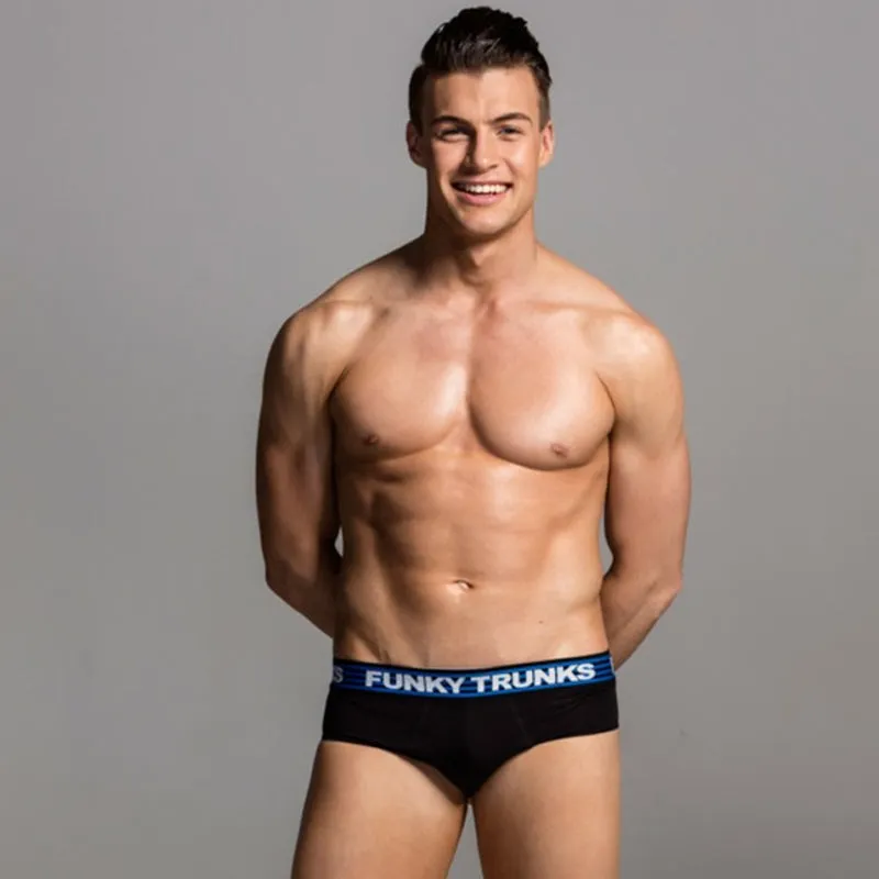 Funky Trunks - Still Black - Mens Underwear Briefs