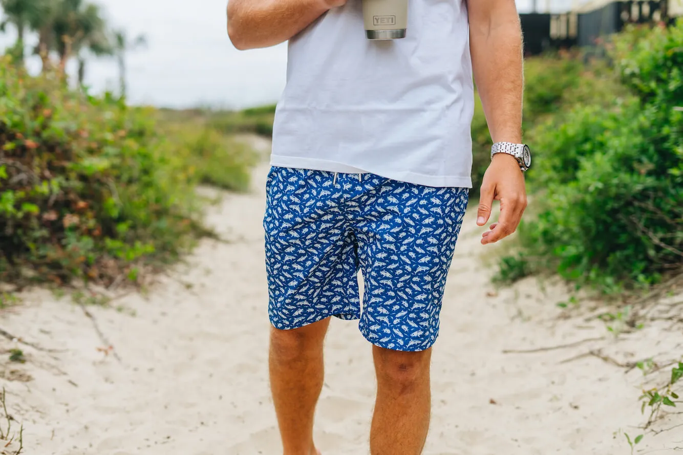 Grand Slam: Swim Trunks - Mid-Blue