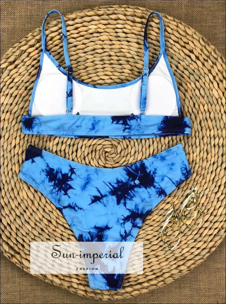 Hook String Bikini Set - Blue