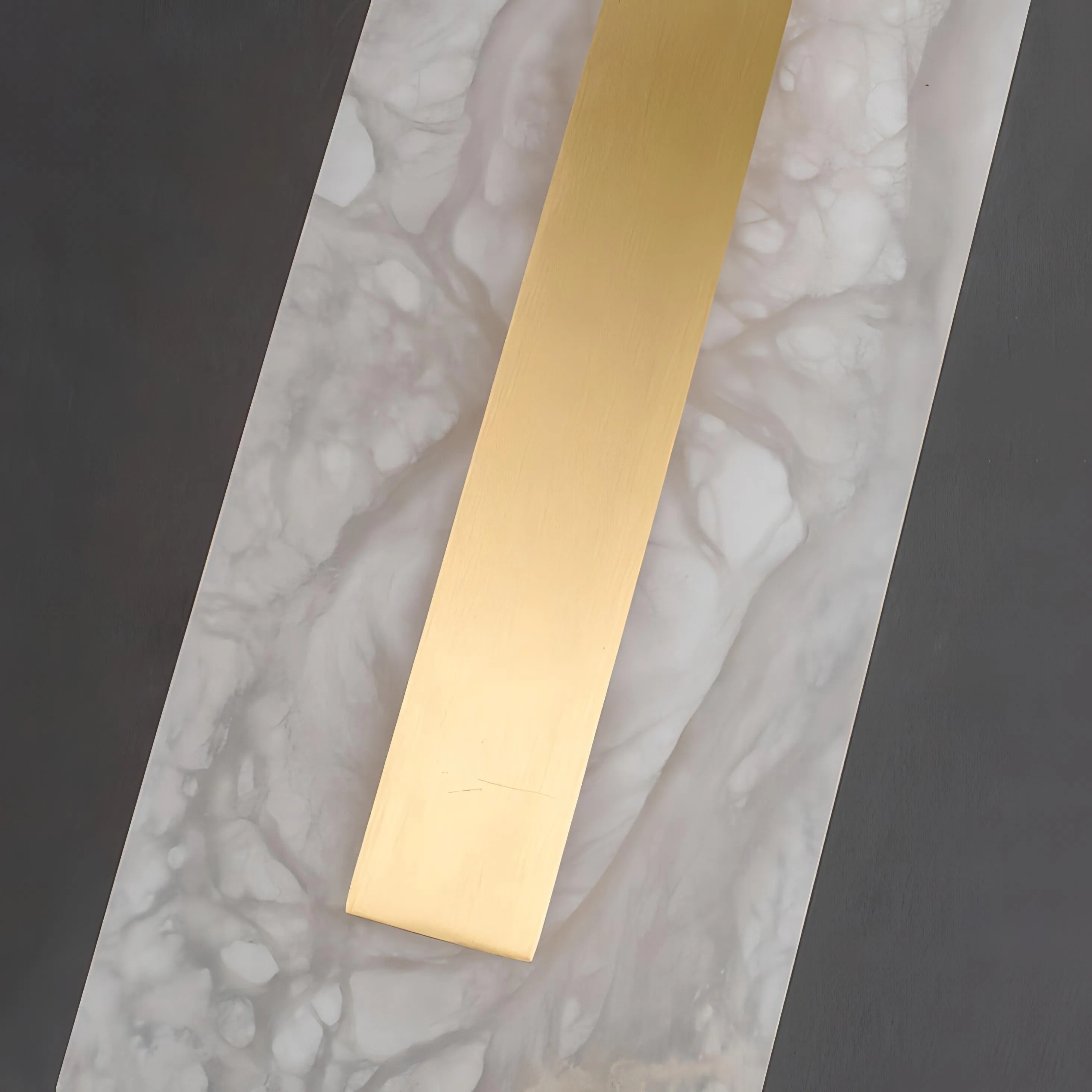 Jedidiah - Marble Gold Frame Rounded Wall Light