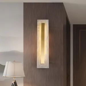 Jedidiah - Marble Gold Frame Rounded Wall Light