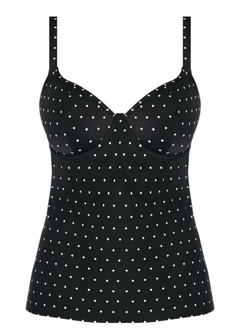 Jewel Cove Plunge Tankini Black - Freya