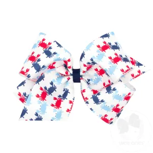 King Grosgrain Nautical-themed Print Girls Hair Bows