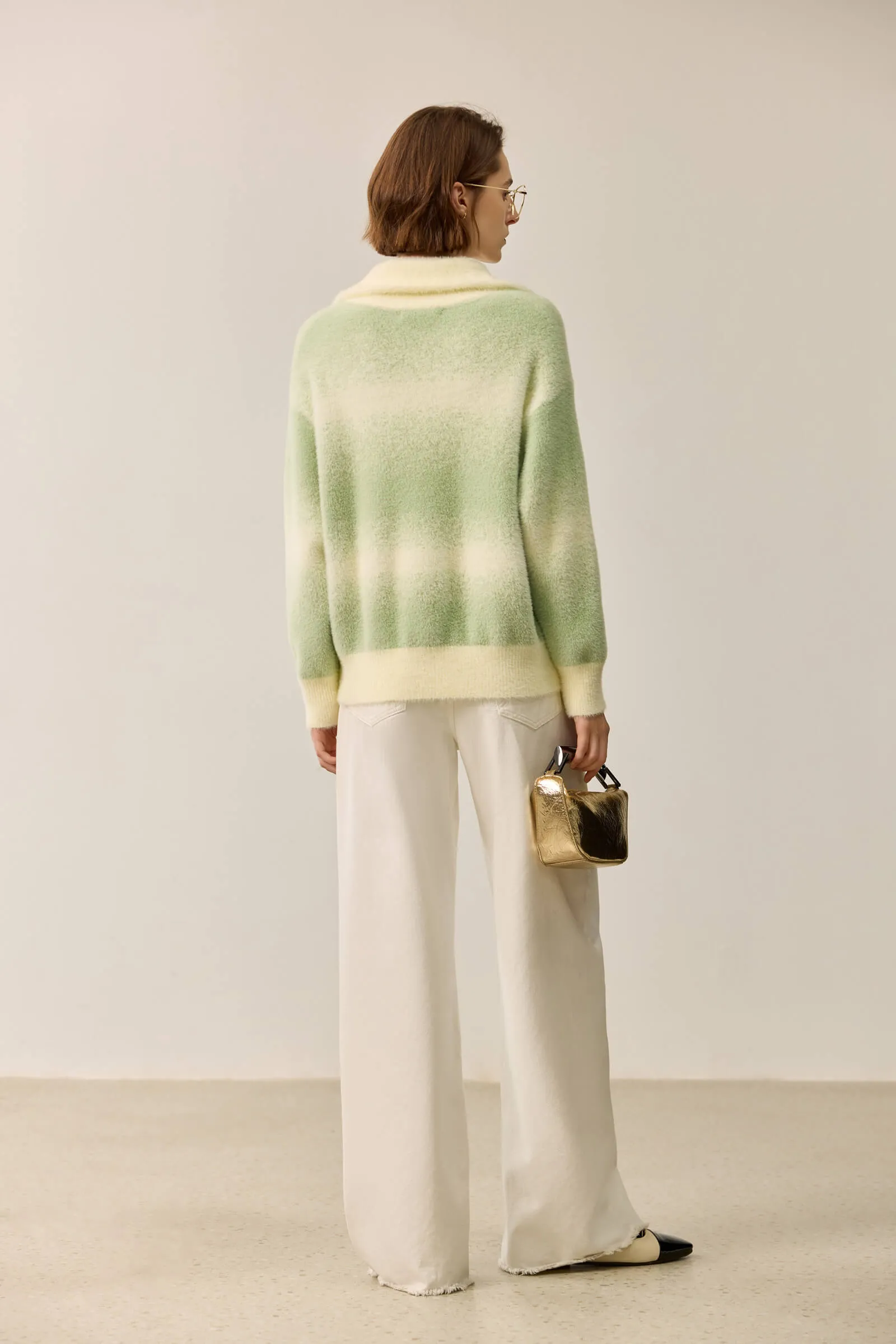 LILY Soothing Gradient Green Sweater