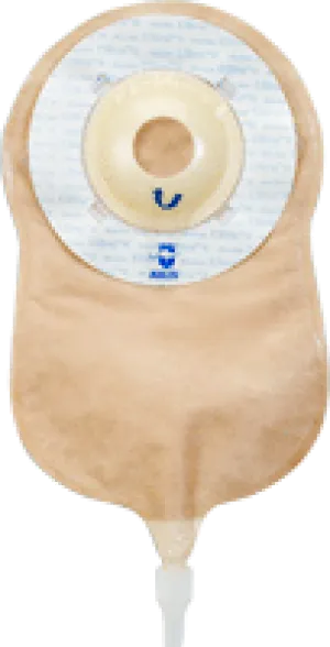 Marlen Manufacturing UltraLite™ One-piece Urostomy Pouch with Skin Shield™ Deep Convex Adhesive Skin Barrier and E-Z Drain Valve 1-1/8" Opening, 9-1/4" L x 5-3/4" W, Transparent, 16Oz, Odor-proof