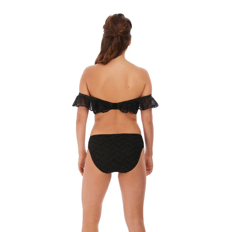 Marseille Black Mid Rise Bikini Brief - Fantasie Swim