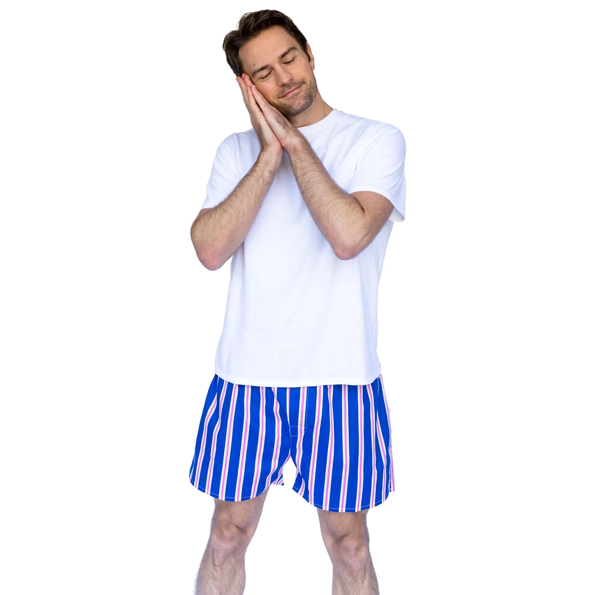 Men's Andy Cohen Blue Stripe Boxer Shorts