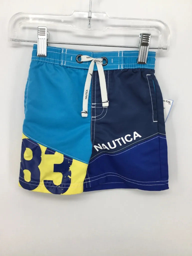 Nautica Child Size 12 Months Blue Solid Swimwear - boys