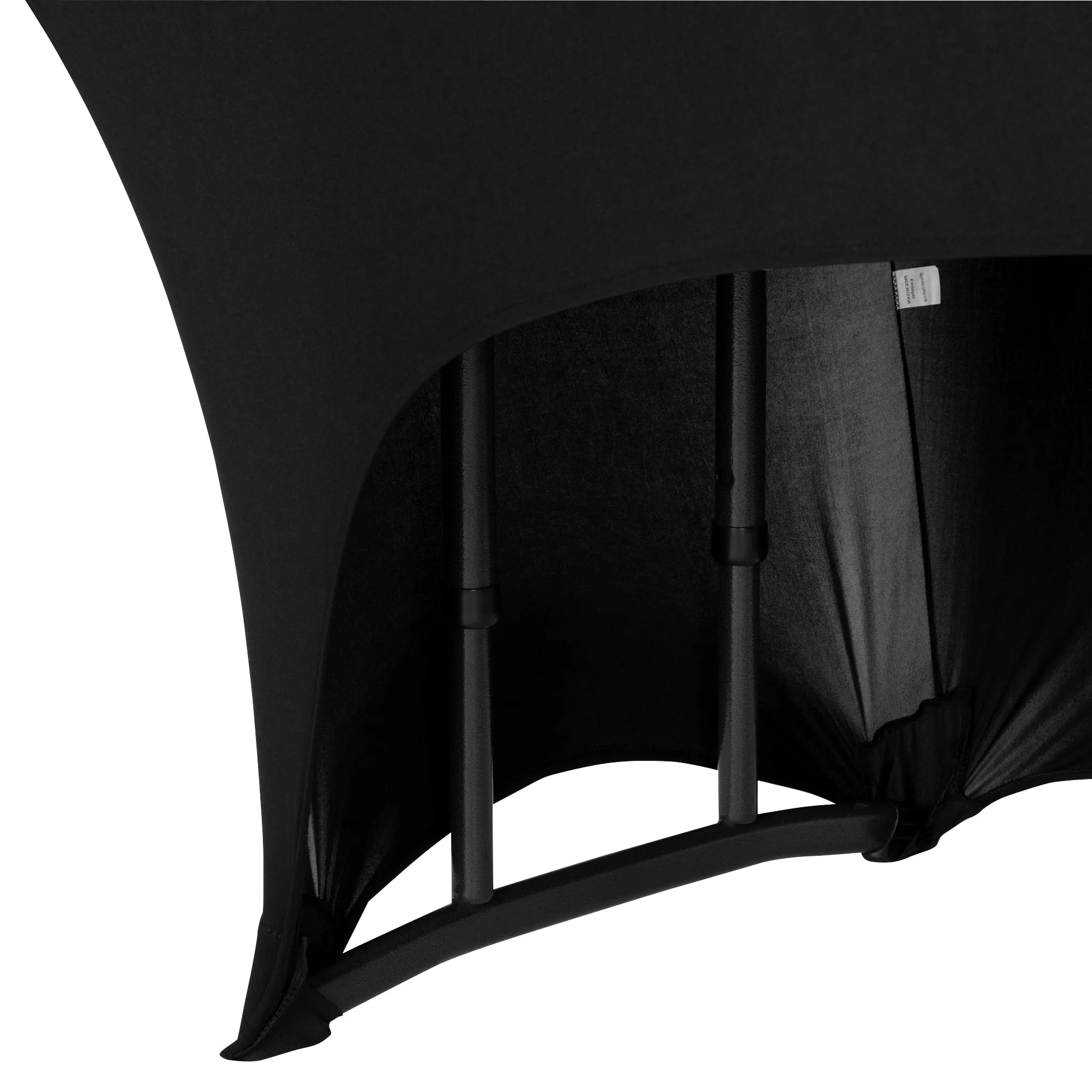 Open Back Stretch Spandex Table Cover 6 FT Rectangular - Black