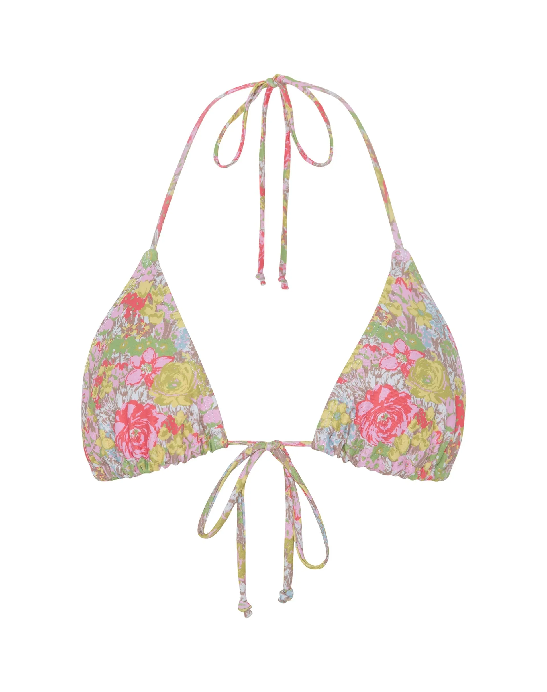 Pamita Bikini Top in Pink Abstract Floral Swim