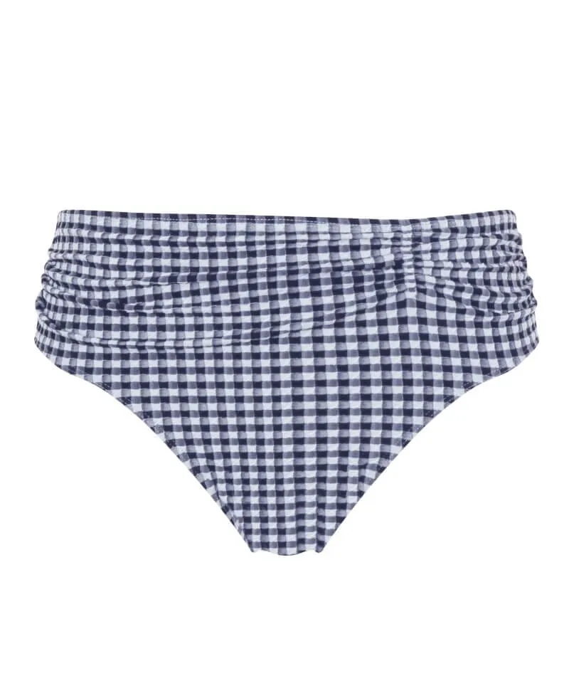 Panache Swimwear Gingham Midi Pant - Navy Gingham