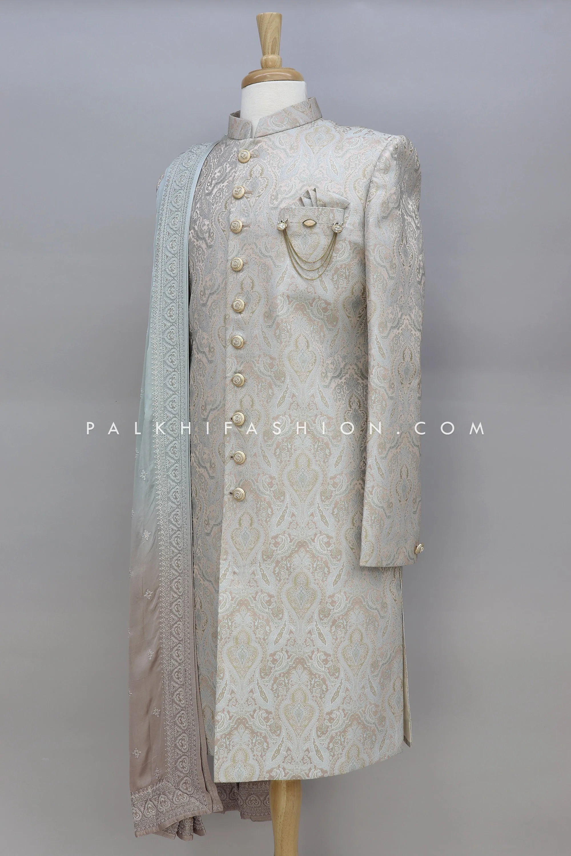 Pastel Color Pure Silk Indo-Western With Attractive Dupatta