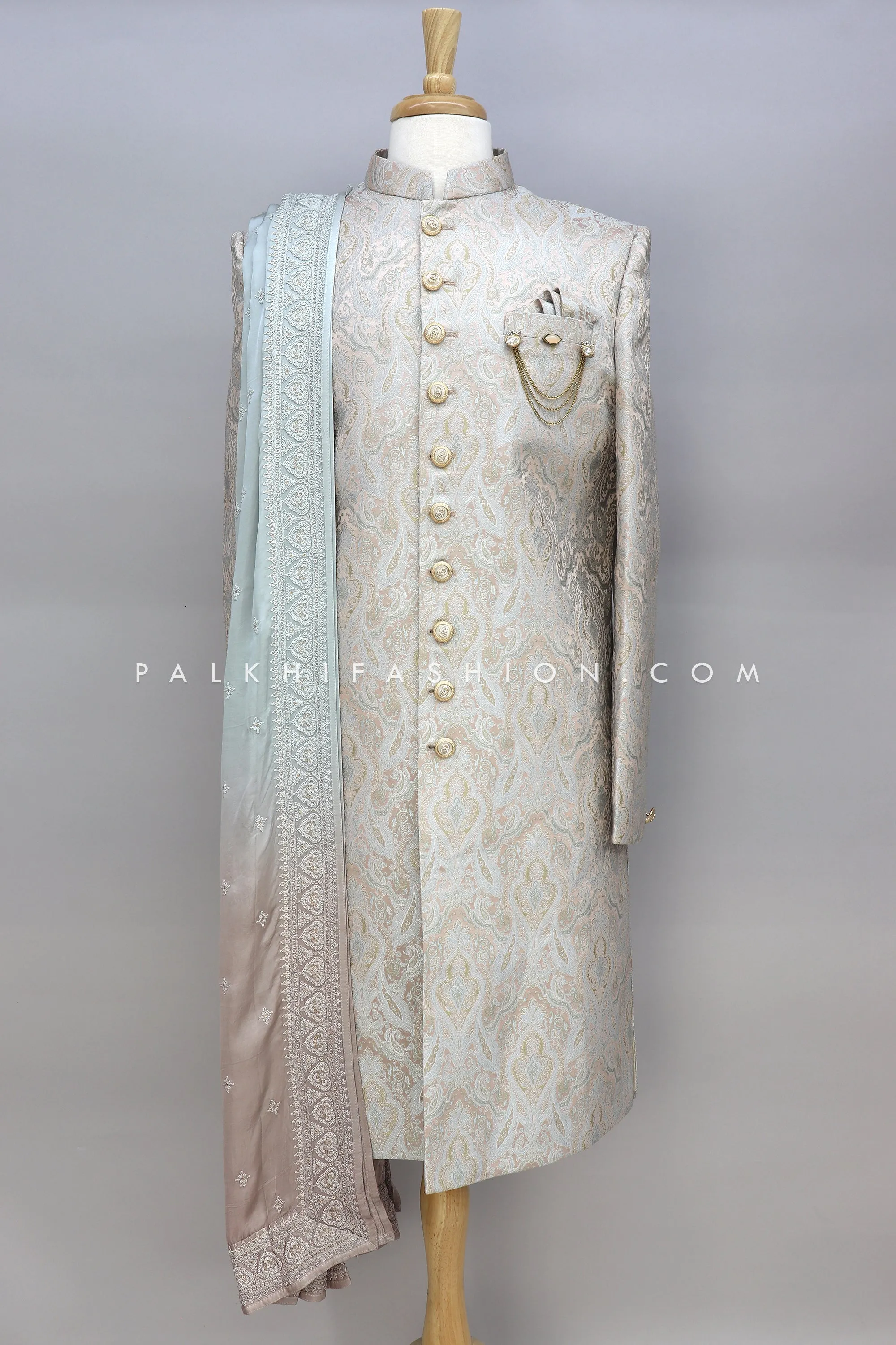 Pastel Color Pure Silk Indo-Western With Attractive Dupatta