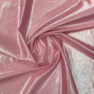 Pearl Fog Foil Spandex - Pale Pink