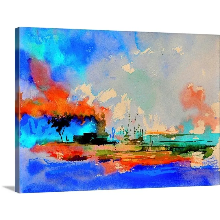 "Aqua 413030Bis" Canvas Wall Art