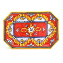 Ricamo Rosso Octagonal Platter