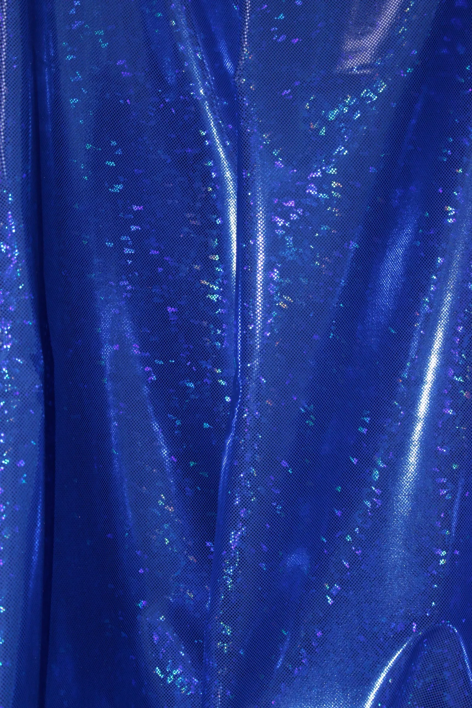 Royal Blue Hologram Spandex Fabric Sample