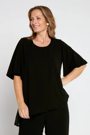 Serendipity Chiffon Top - Black