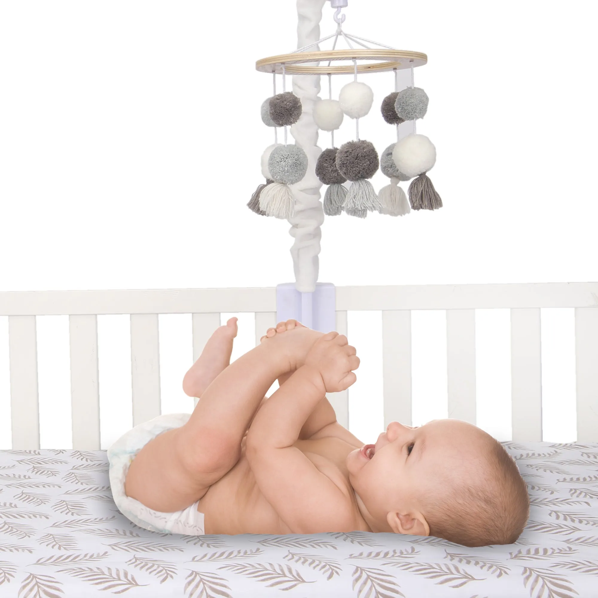 Signature Pom Pom Musical Baby Crib Mobile