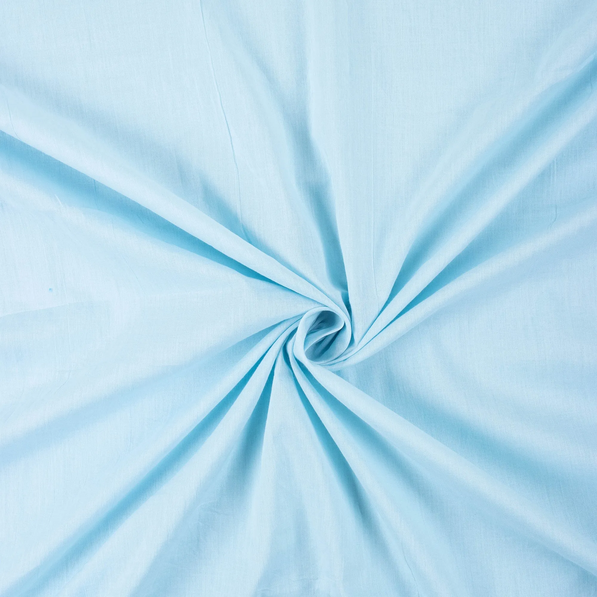 Sky Blue Color Solid Pure Plain Cotton Fabric