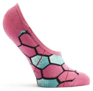 Solar Honeycomb No Show Sock Fuchsia