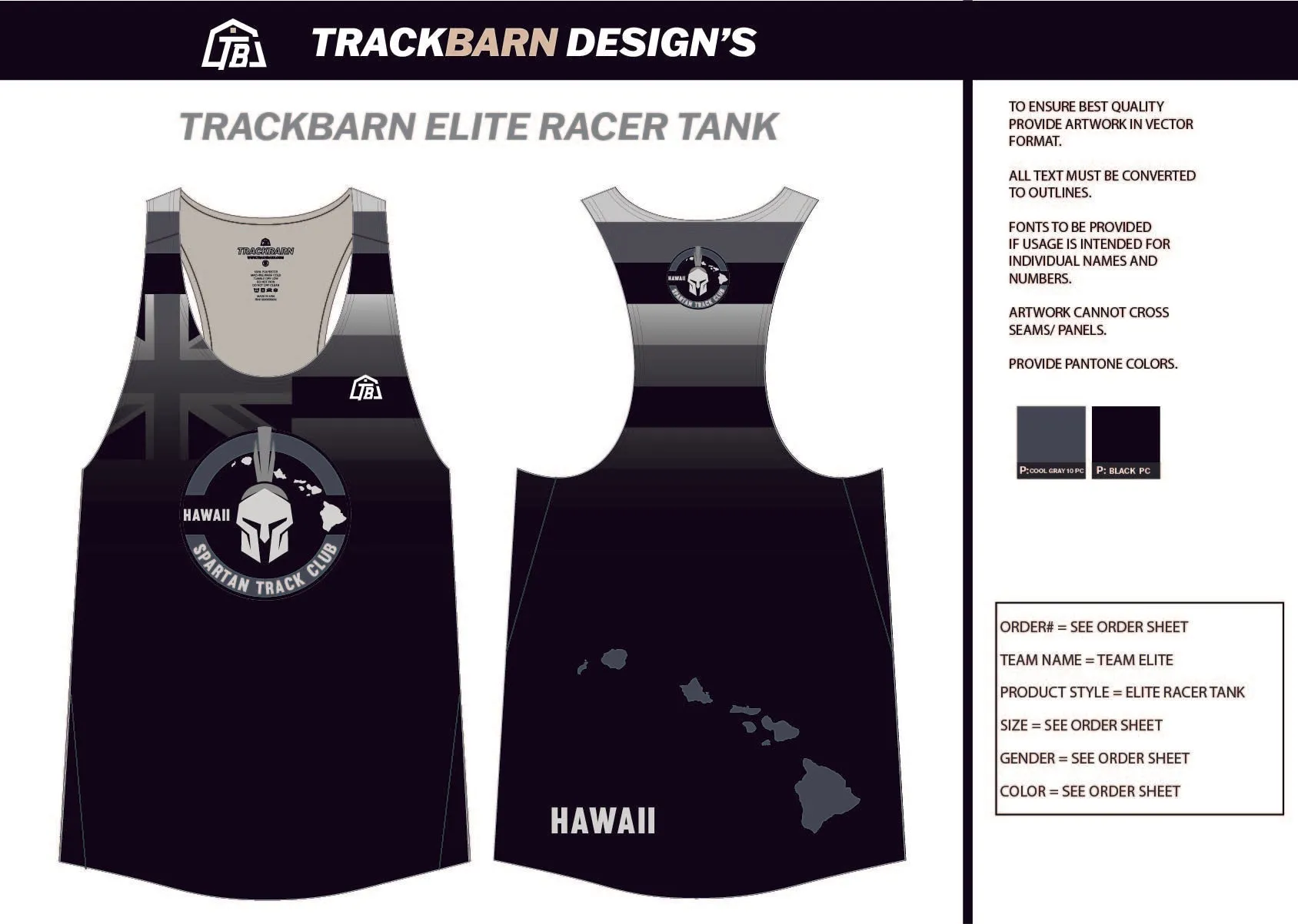 Spartan-TC- Mens Track Singlet