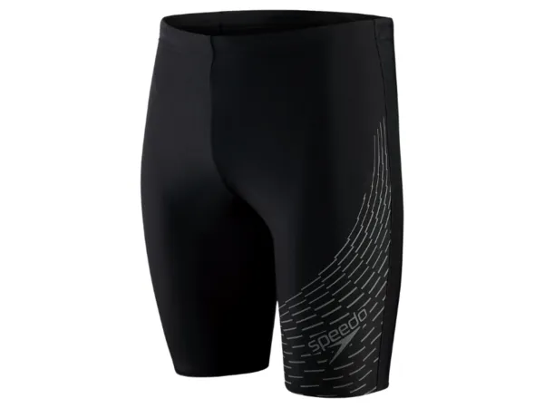 Speedo Medly Logo Mens Jammer (Black/Grey)