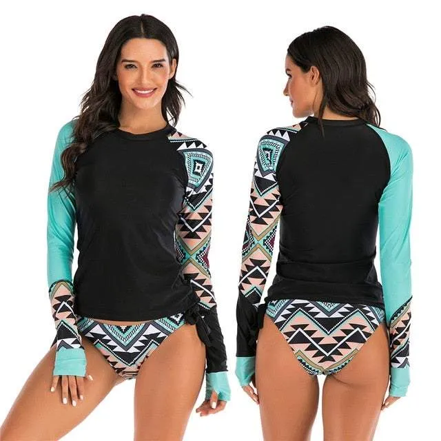 Stylish Lady's Long-sleeve Swimsuit