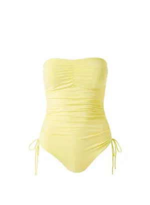 Sydney Bandeau Rached One-Piece Yellow