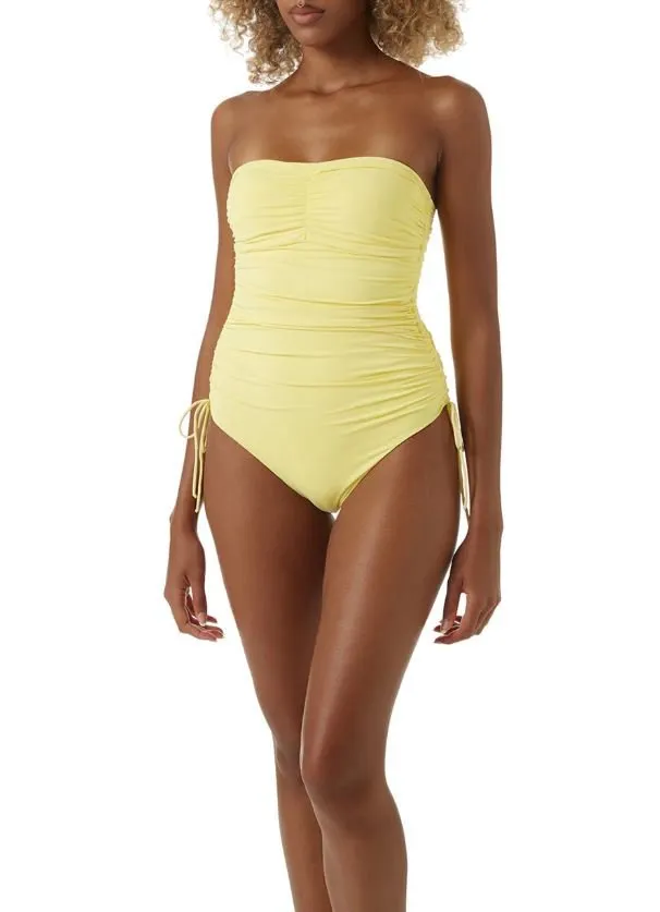 Sydney Bandeau Rached One-Piece Yellow