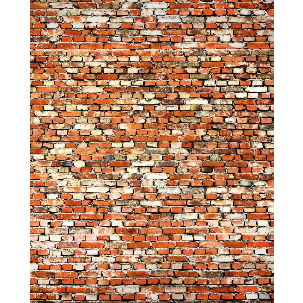 Tattered Red Brick Printed Backdrop